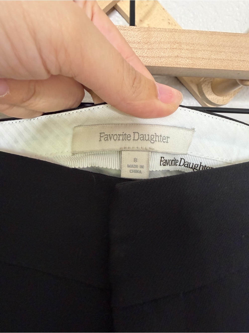 Favorite Daughter The Jones Wide Leg Pant Black Sz 8 - Picture 7 of 9